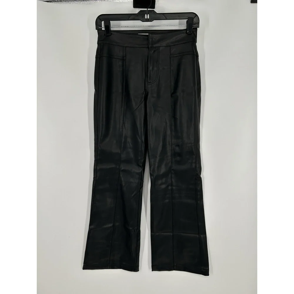 We The Free People Wide Leg Baggy Flare‎ Flared Bootcut Vegan Leather Pants Sz 0